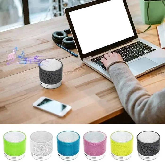 Mini Bluetooth Speaker Wireless Loudspeaker Crack LED SD Card USB Subwoofer Portable MP3 Music Sound Column for PC Mobile Phone - Image 2
