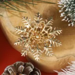 Dmari Women Brooch Delicate Lapel Pin 2-Color Pearled Snowflake Brooch Pin Luxury Jewelry Accessories For Clothing - Image 2
