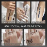 Butterfly, 1Pc Waterproof Temporary Tattoo Stickers, Long-lasting Waterproof for One to Two Weeks, Fake Tattoo for Man and Women - Image 4