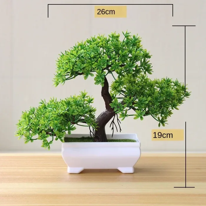 Green Artificial Plants Bonsai Small Tree Pot Plants Simulation Plastic Flowers Potted Ornaments Home Hotel Garden Decoration - Image 8