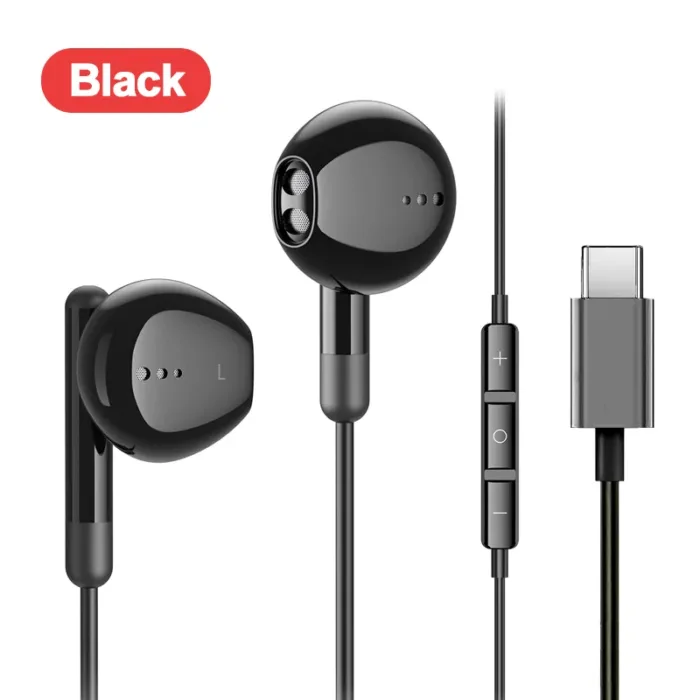 USB Type-C Wired Headphones For Samsung Galaxy S24 S23 S22 S20 10 Ultra 3.5mm In-Ear With Mic Music Bass Stereo Earbud Eadphones - Image 8