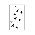 Unisex Sticker Body Art Black Tattoo Waterproof for Unisex Sexy Removable Flying Bird Transfer for Unisex - Image 2