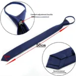 5cm Pre-tied Neck Tie Mens Skinny Zipper Ties Red Black Blue Solid Color Slim Narrow Bridegroom Party Dress Necktie Student Girl - Image 2