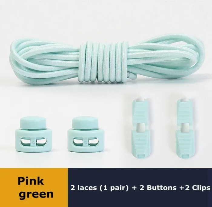 No Tie Shoe Laces Suitable for All Shoes Round Spring Lock Elastic Shoelaces Quick Wear in 1 Second Hiking Sports Lazy Shoelace - Image 19