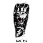 210 * 114mm Dragon, Snake, Lion Tattoo Sticker For Men And Women Black And White Color Transfer Printing Temporary Tattoos Art - Image 24