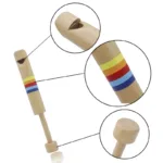 Wooden Flute Instruments Pulling Diacritical Wooden Flute Early Musical Instrument for Adults, Children, Music Lovers - Image 3