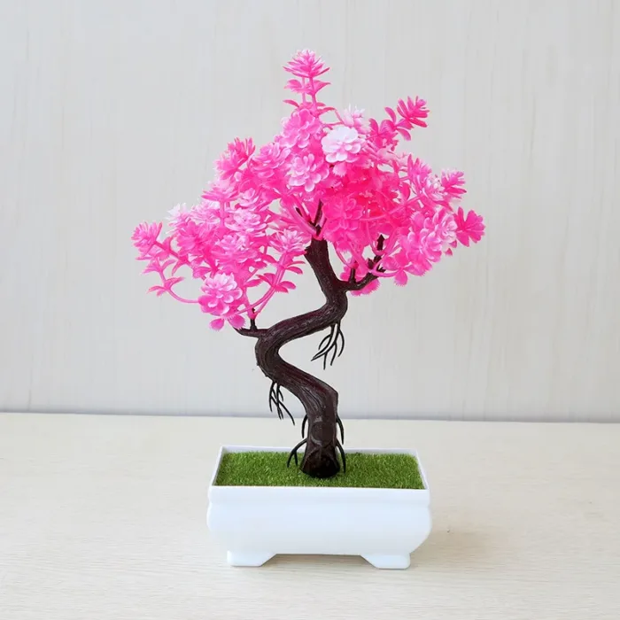 Artificial Plastic Plants Bonsai Small Tree Pot Fake Plant Potted Flower Garden Arrangement Ornaments Room Home Table Decoration - Image 10