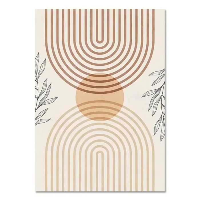 Creative Bohemian Light-colored Block Canvas Prints Nordic Minimalist Line Wall Art Poster for Living Room Bedroom & Home Decor - Image 14