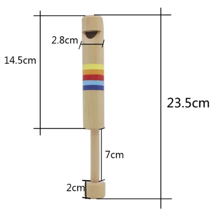 Wooden Flute Instruments Pulling Diacritical Wooden Flute Early Musical Instrument for Adults, Children, Music Lovers - Image 2