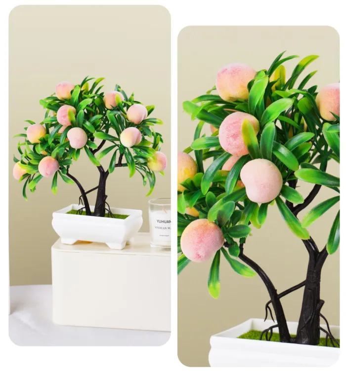 Artificial Fruit Plants Potted Bonsai Ornaments Craft Plant Aesthetic Room Decor Home Wedding Home Office Decoration Accessories - Image 1