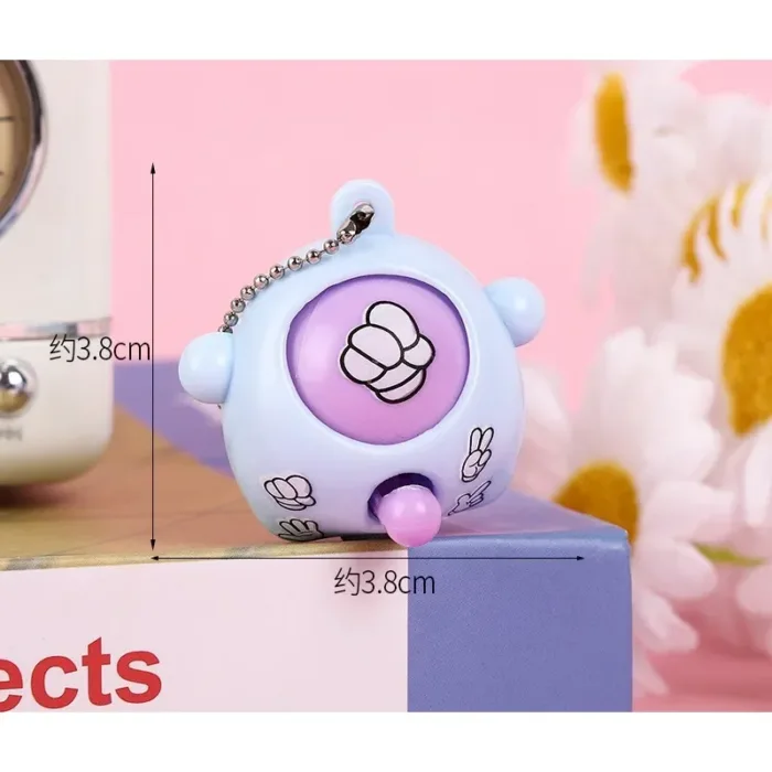 Mini Egg Stone Paper Scissors Toy Colored Round Egg Cartoon Lovely Gift Key Chain Party Interactive Toy Stress Reliever - Image 3