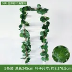 Artificial Grape Leaf Green Vine Sweet Potato Leaf Rattan Plastic Decor Ceiling Vegetable Fruit Orchard Outdoor Wedding Pendant - Image 8