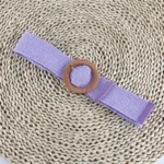 Vintage Bohemian Square Buckle Elastic Braided Belts Women Summer Wild Linen Weave Fake Straw Waist Belt Dress Shirt Decoration - Image 7