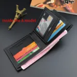 New Men's Wallet Money Bag PU Leather Business Short Wallet Vintage Soft Purse Multi-card Holder Portefeuille Homme Billetera - Image 3