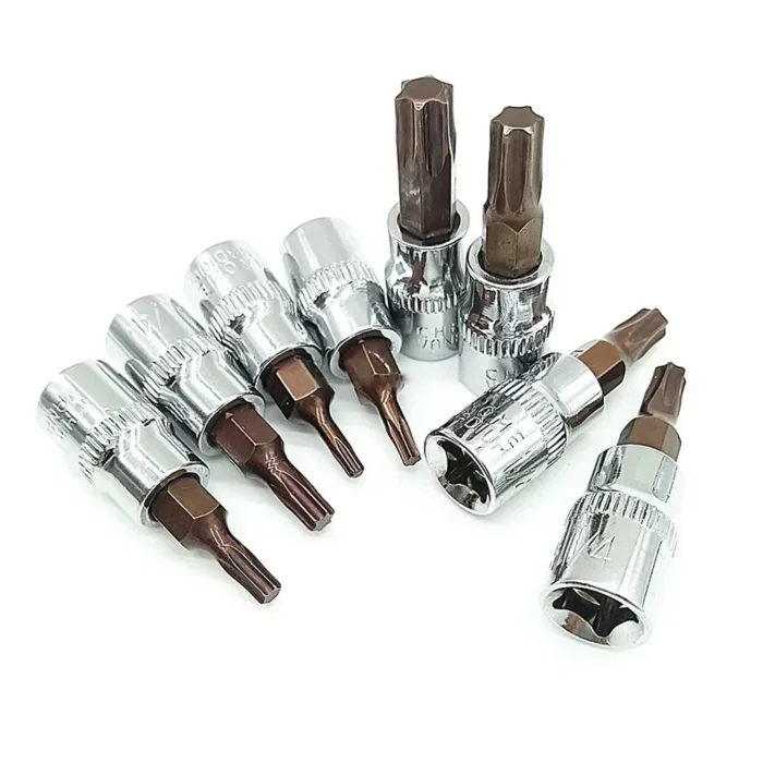 1pc Torx Screwdriver Bit 1/4 Inch Drive Socket Ratchet Socket Wrench Adapter Hand Tools T8 T10 T15 T20 T25 T27 T30 T40 - Image 1