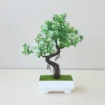 Artificial Plastic Plants Bonsai Small Tree Pot Fake Plant Potted Flower Garden Arrangement Ornaments Room Home Table Decoration - Image 12
