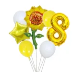 7pcs Large Sunflower Aluminium Foil Balloon 32 Inch Gold Number Ballons Boy Girl Birthday Party Decor Baby Shower Supples Globos - Image 10