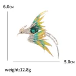 Rhinestone Phoenix Brooches for Women Unisex Enamel Bird Animal Pins Event Party Backpack Decoration Clothes Accessories - Image 18
