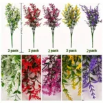 10 Bundles Artificial Lavender Flowers 5 Colors Garden Wedding Decoration Outdoor Fake Plants For Home Room Decor DIY Fake Plant - Image 7