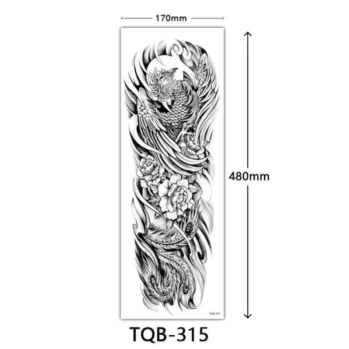 Body Art Full Fake Tatoo Tiger Wolf Flowers Rose Large Arm Tattoo Sticker Full Sleeve Waterproof Semi Permanent Tattoo Women Man - Image 43
