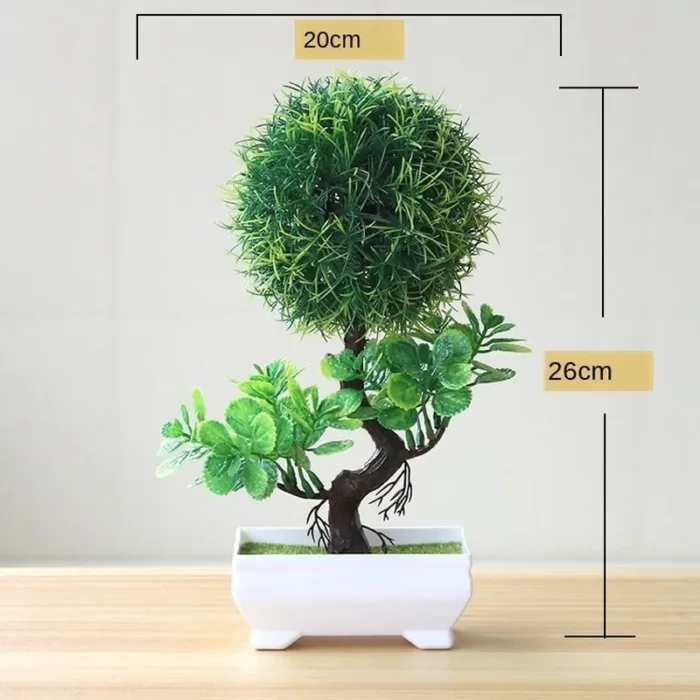 Green Artificial Plants Bonsai Small Tree Pot Plants Simulation Plastic Flowers Potted Ornaments Home Hotel Garden Decoration - Image 5