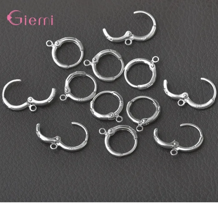 20 Pcs/Lot 925 Sterling Silver Earring Hooks Bluk Items Wholesale Jewelry Making Supplies - Image 2