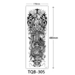 Body Art Full Fake Tatoo Tiger Wolf Flowers Rose Large Arm Tattoo Sticker Full Sleeve Waterproof Semi Permanent Tattoo Women Man - Image 21