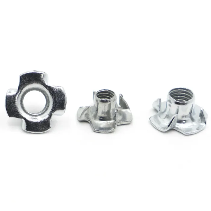 5-50pcs M3 M4 M5 M6 M8 M10 Zinc Plated Four Claws Nut Speaker T-nut Blind Pronged Insert Tee Nut Furniture Hardware - Image 3