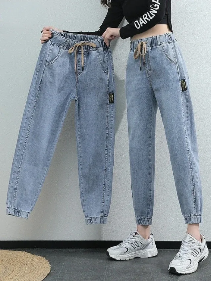 2024 Harem Pants Vintage High Waist Woman Jeans Ankle Length Mom Jeans Denim Pants for women clothes high waisted jeans - Image 2