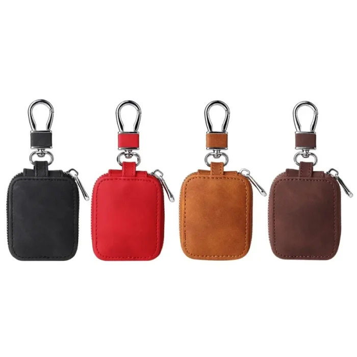 Travel Protection Earphone Storage Case Headphone Accessories Portable Full Protective Earbud Cover PU Leather Mini Headset Case - Image 3