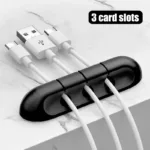 Data Cable Storage Desktop Cable Organizer Charging Cable Fixed Artifact Mobile Phone Bedside Silicone Line Card Headset Hub - Image 9