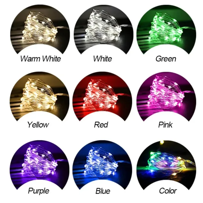 LED Fairy Lights Copper Wire Waterproof Garland 1m/2m/3m/5m DIY LED String Lights Christmas Party bedroom wedding Decoration - Image 3