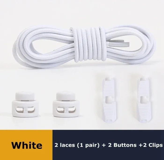 No Tie Shoe Laces Suitable for All Shoes Round Spring Lock Elastic Shoelaces Quick Wear in 1 Second Hiking Sports Lazy Shoelace - Image 12