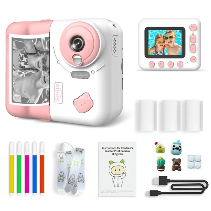 9IMOD Kids Camera Instant Print Camera 2.4 inch 1080P Children Digital Photo Video Camcorder Toys with 10X Digital Zoom TF Card - Image 9