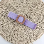 Vintage Bohemian Square Buckle Elastic Braided Belts Women Summer Wild Linen Weave Fake Straw Waist Belt Dress Shirt Decoration - Image 17
