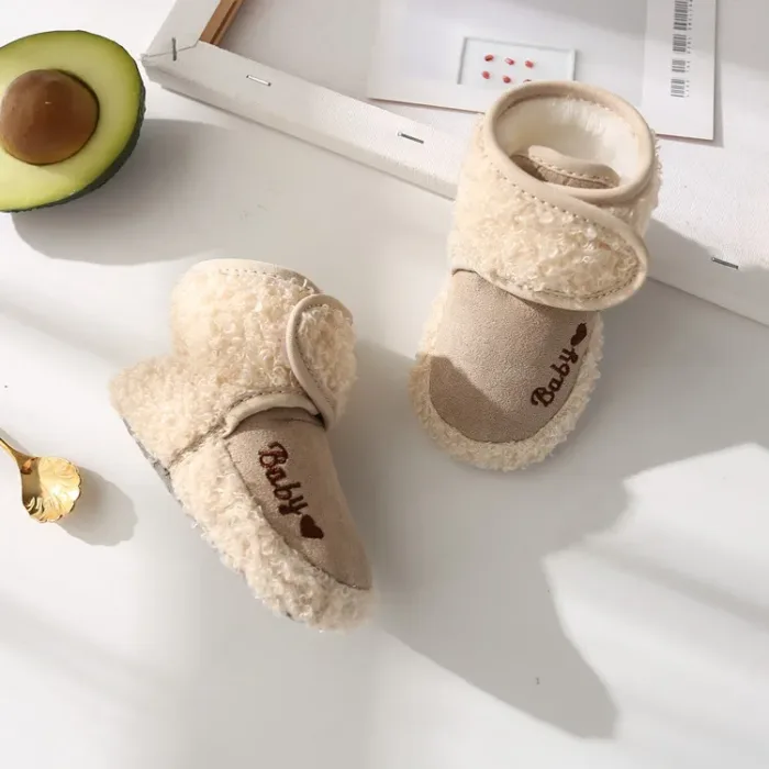 Baby Socks Winter Baby Boy Girl Booties Fluff Soft Toddler Shoes First Walkers Anti-slip Warm Newborn Infant Crib Shoes - Image 3