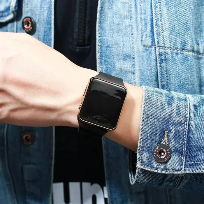 2024 Fashion Sport Digital Watch Women Men Square LED Watches Silicone Belt Electronic Women Digital Watches Clock Montre Femme - Image 6