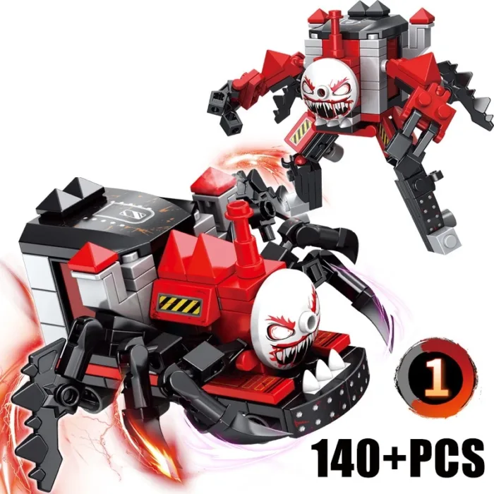 Hot Game Choo-Choo Charles Building Blocks Demonic Spider Train Animal Monster Figures Bricks MOC Toys For Children Gifts - Image 2
