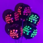 10pcs/lot 12inch UV Neon Glow Latex Balloons Star Fluorescent Luminous Helium Balloons Blacklight Birthday Party Decor Supplies - Image 13