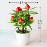 Simulated Green Plants Simulated Plants Decorative Bonsai Fruit and Potted Plants Strawberry Orange Simulation Tree - Image 5