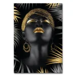 Modern Black Gold African Woman Portrait Wall Art Posters Living Room Home Decor Canvas Painting Mural Prints Pictures Cuadros - Image 20