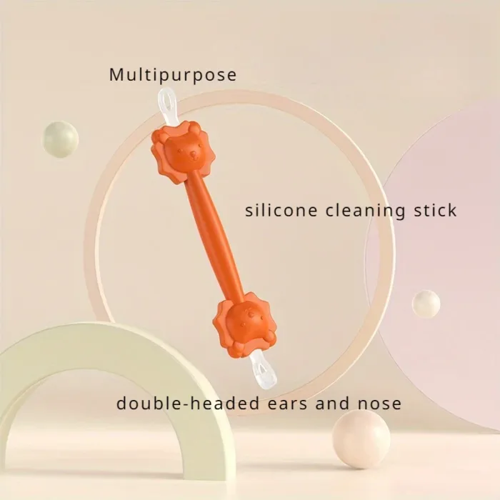 2pcs Cartoon lion baby nose cleaning stick baby ear cleaning tool nose scoop ear scoop nasal cavity cleaning baby essentials - Image 2