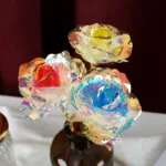 Artificial Flower Foil Rose Flower Valentine'S Day Gifts 24k Golden Plated Gold Rose Lasts Forever Love Flower for Lover - Image 3