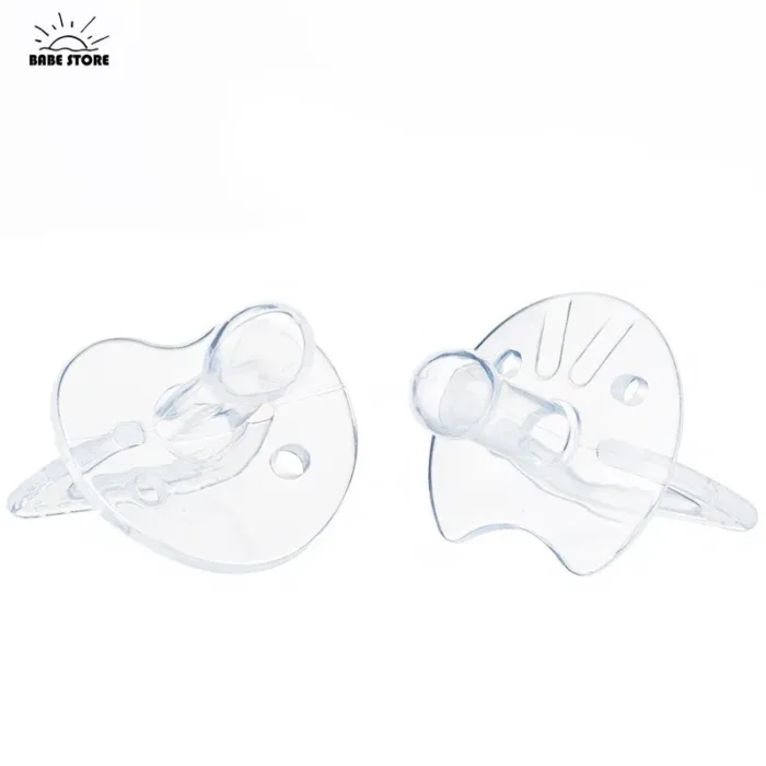 Pacifier Newborn Food Grade Kids Boy Girl Pacifier All Silicone Flat Head Round Head Baby Comfort Toy Baby Anti-cry Fake Nipple - Image 3