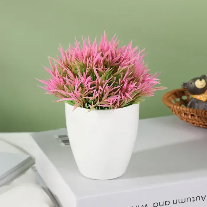 New Fake Flowers for Home Garden Decoration Artificial Plants Potted Green Bonsai Small Tree Grass Plants Pot Ornament Wedding - Image 4