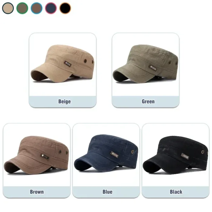 Military Cadet Flat Cap Fashion Clothes Adjustable Snapback Hat Unisex New Fashion Classics Outdoor Casual Sport Baseball Cap - Image 2