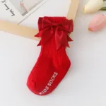 Toddler Socks Baby Accessories Girl Cute Bow Non-slip Floor Socks Children Kids Mid-tube Cotton Socks Infant Newborn Boy Clothes - Image 9