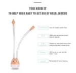 Baby Nasal Aspirator Infant Nasal Suction Snot Cleaner Baby Mouth Suction Catheter Children Cleansing Sucker Nose Cleaning Tools - Image 4