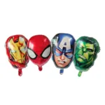 4pcs 18inch Spiderman Captain America Hulk Iron Man Head Foil Balloons The Avengers balloons birthday party Decor hero toys - Image 2