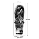 Body Art Full Fake Tatoo Tiger Wolf Flowers Rose Large Arm Tattoo Sticker Full Sleeve Waterproof Semi Permanent Tattoo Women Man - Image 23